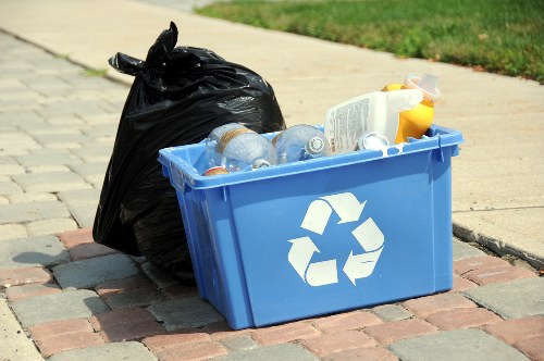 Team managing construction waste clearance